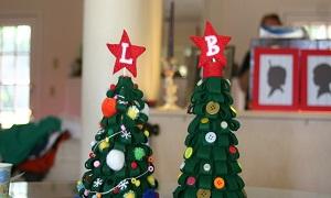 صنایع دستی DIY: درخت کریسمس ساخته شده از پارچه