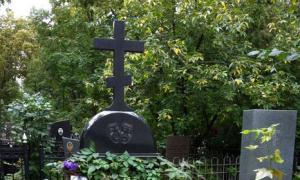 Mormintele celebrităților de la cimitirul Vagankovskoye